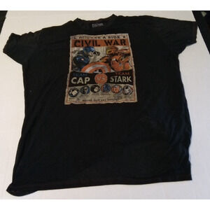 Black Size 3XL Marvel Civil War Choose A Side T-Shirt